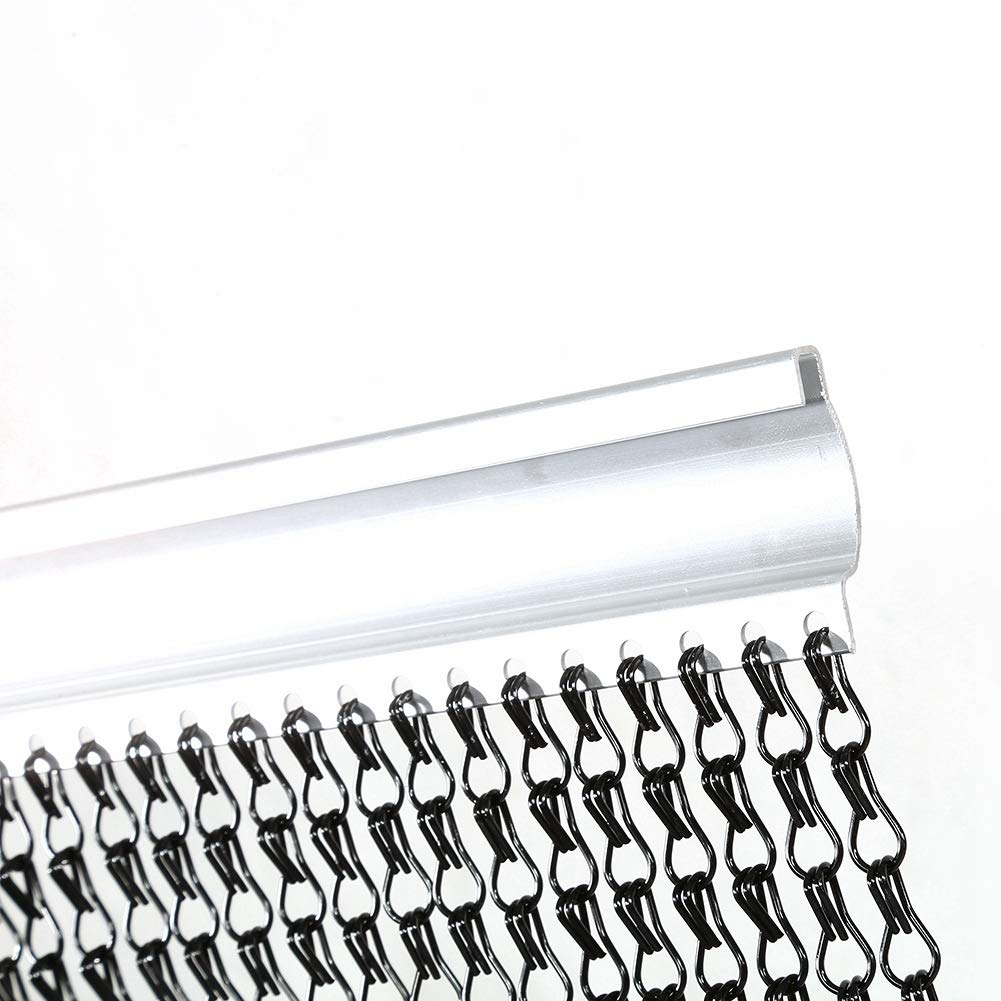 Metallvorhänge, Schwarze Kettenvorhänge Aluminiumoxidationsoberfläche kettenvorhang für Geschäfte