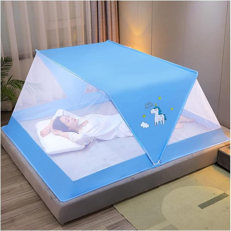 Moustiquaire pliante portable 160x190x80cm pour lit adulte et enfant