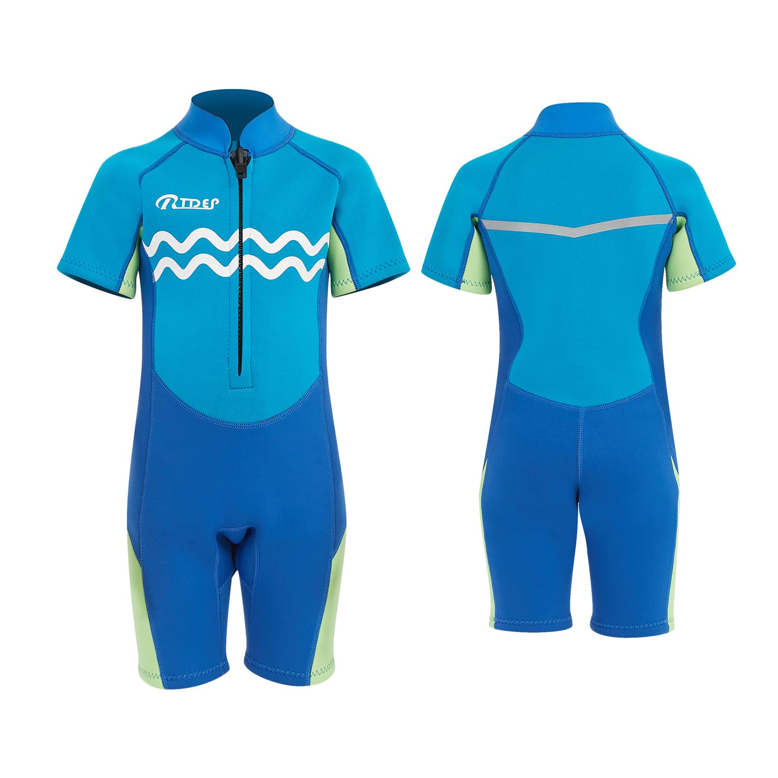 Muta Bambino,Muta di 2 mm in Neoprene Premium per Ragazzi e Ragazze,Costume Termico con Cerniera Frontale per Lezioni di Nuoto Surf Snorkeling Immersioni SUP