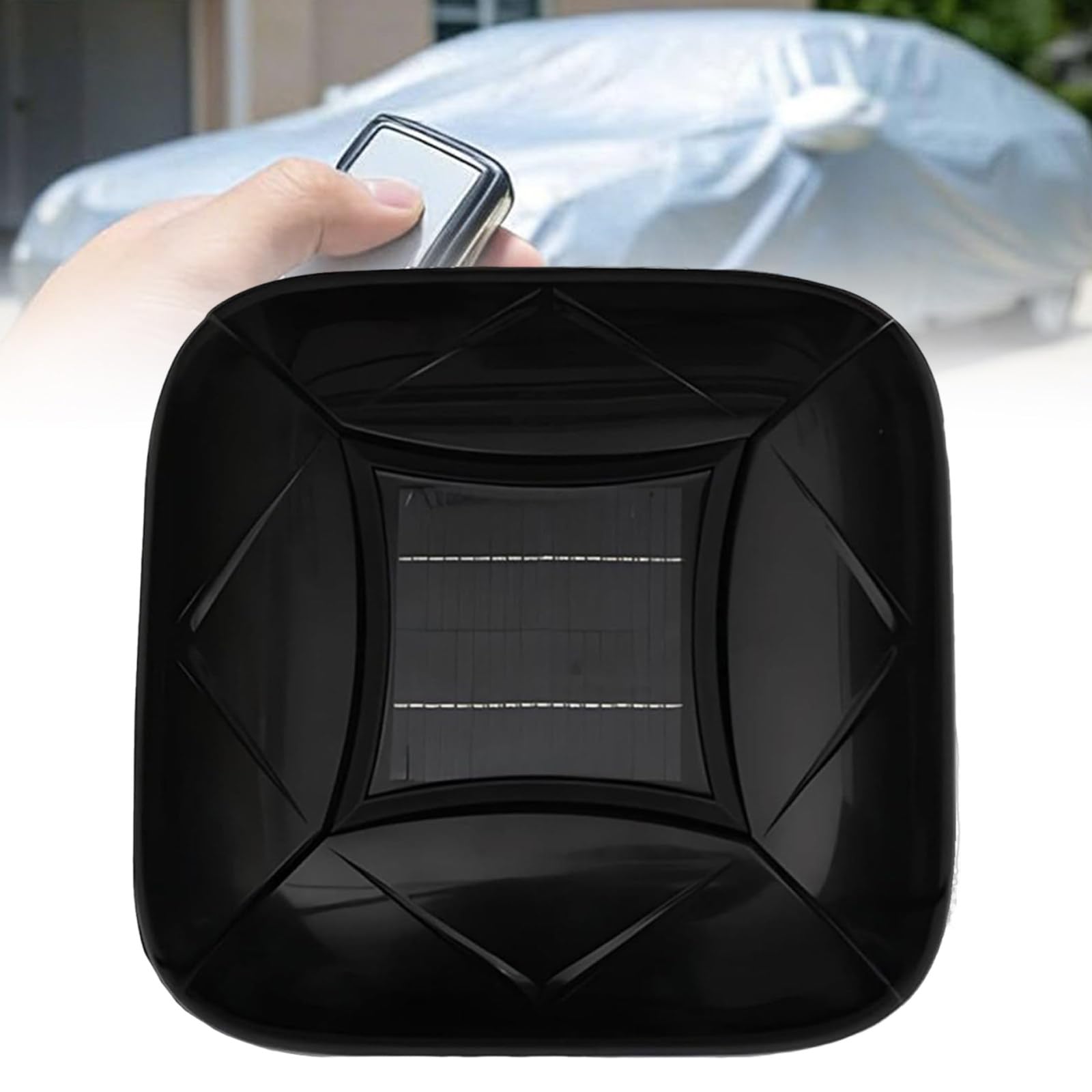 Sunseota Car Cover Solar Charging,Solar Automatic Car Cover with Remote Control, Car Cover Solar Charging, Quick 30s Open, All-Weather Protection for Sedan SUV MPV, Multiple Sizes Black-YXXL