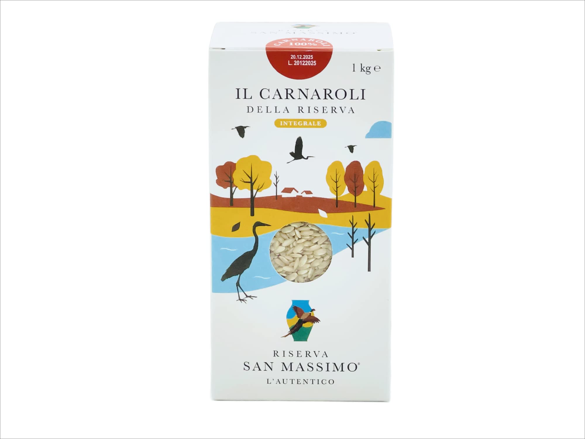 Riso Carnaroli INTEGRALE Riserva San Massimo - 3 kg (3 confezioni da 1kg)