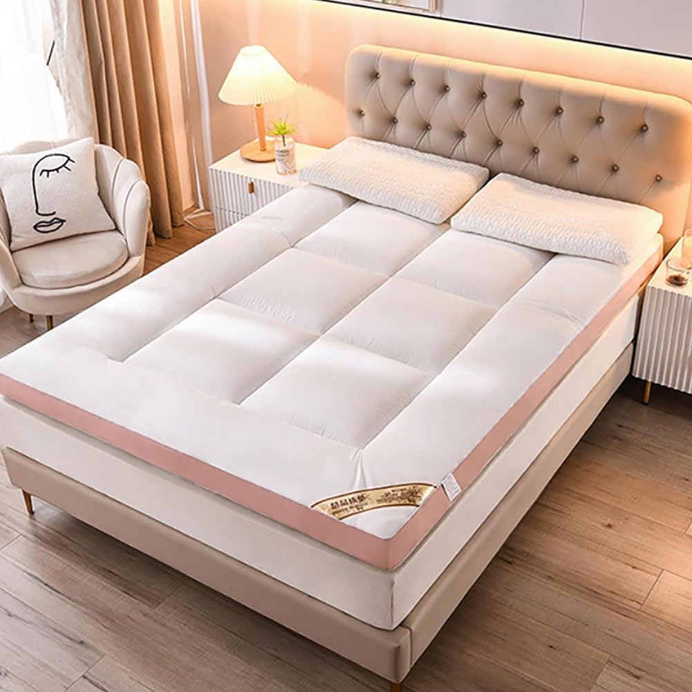 Topper Viscoelástico, Futon Colchon Topper 150x200 Topper Viscoelástico Topper Sobrecolchon Mattress Topper Pink 200x220cm