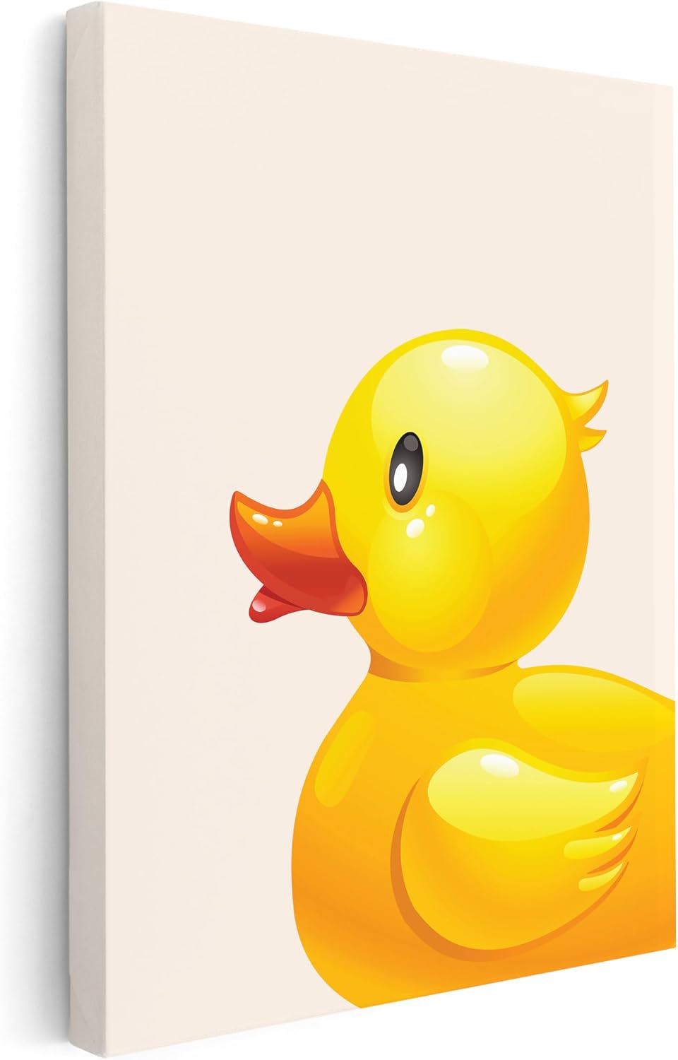 Poster Master Baby Duck Canvas - Baby Animal Print - Duck Art - Gift for Boys, Girls & Parents - Minimal Decor for Playroom, Nursery or Kid's Room - 8x10 STRETCHED Canvas