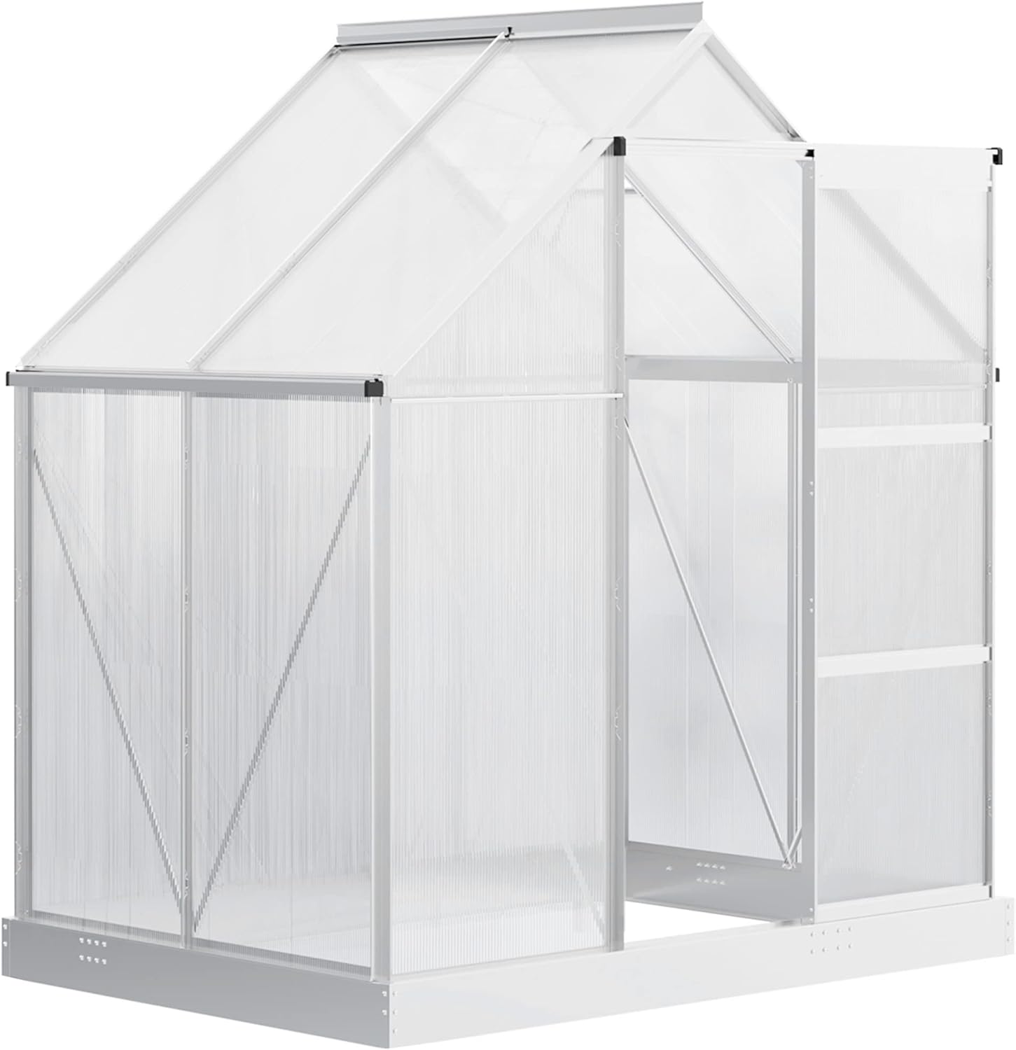 Tomatenhaus Treibhaus Outsunny Aluminium Gewächshaus Gartenhaus Mit Fenster Tür 193 X 187 X 205 Cm 36㎡ Pflanzenhaus Inkl Fundament Treibhaus Tomatenhaus Uv Tomatenhaus Mit Regenrinne