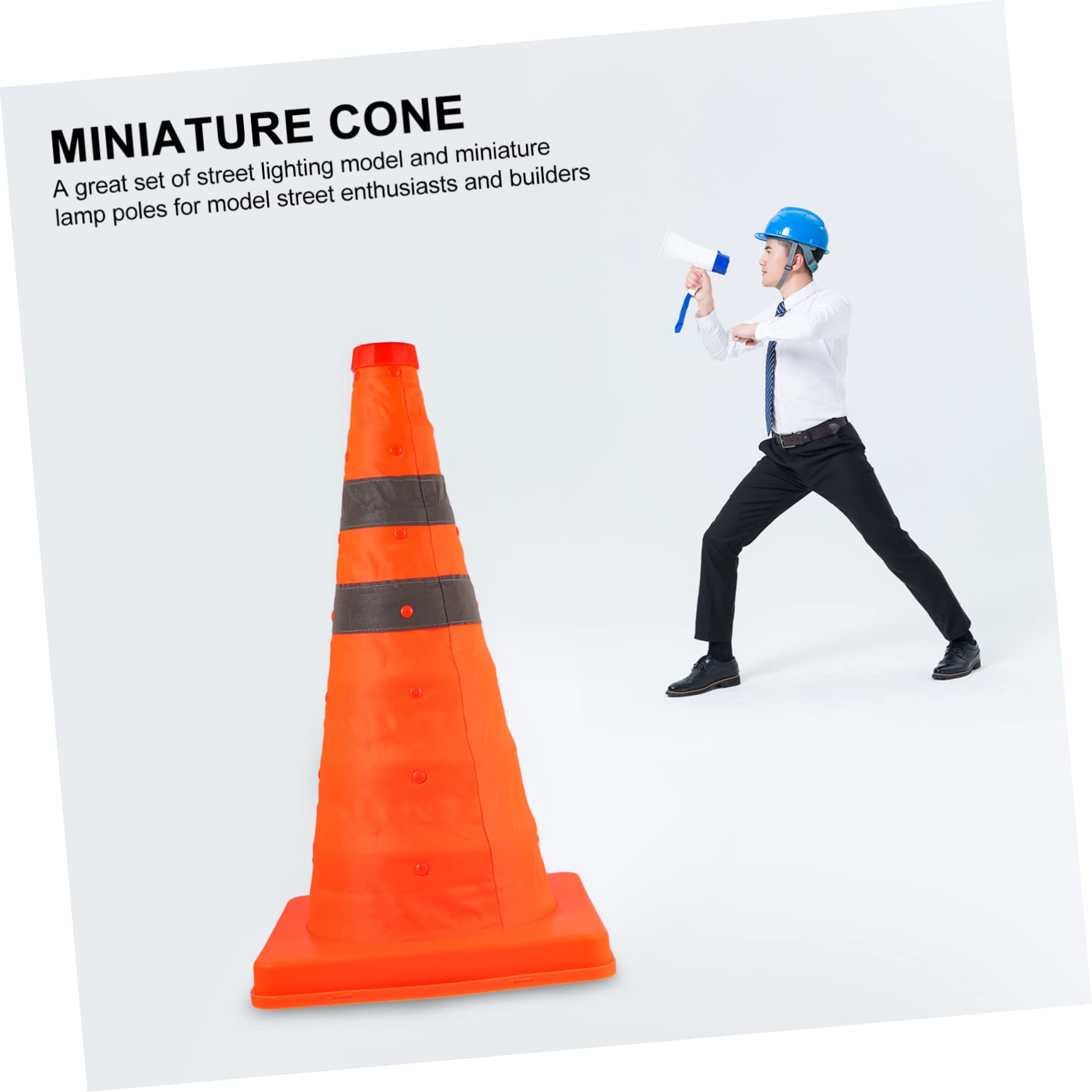 TOYANDONA Mini Conos Deportivos de Tráfico 45cm, PP Naranja Reutilizables