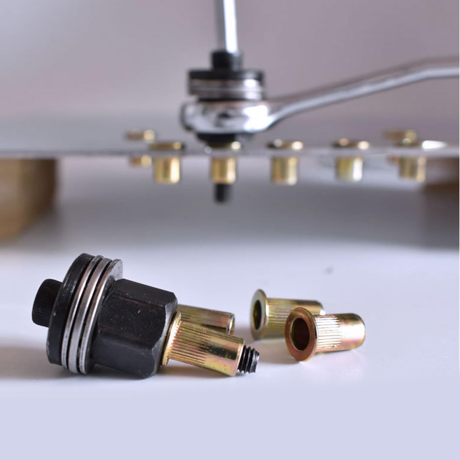 Adattatore per trapano per rivetti Rivettatrice manuale Semplice da installare Rivettatrice manuale Accessorio per fissaggio sicuro Accessorio per rivettatrice manuale