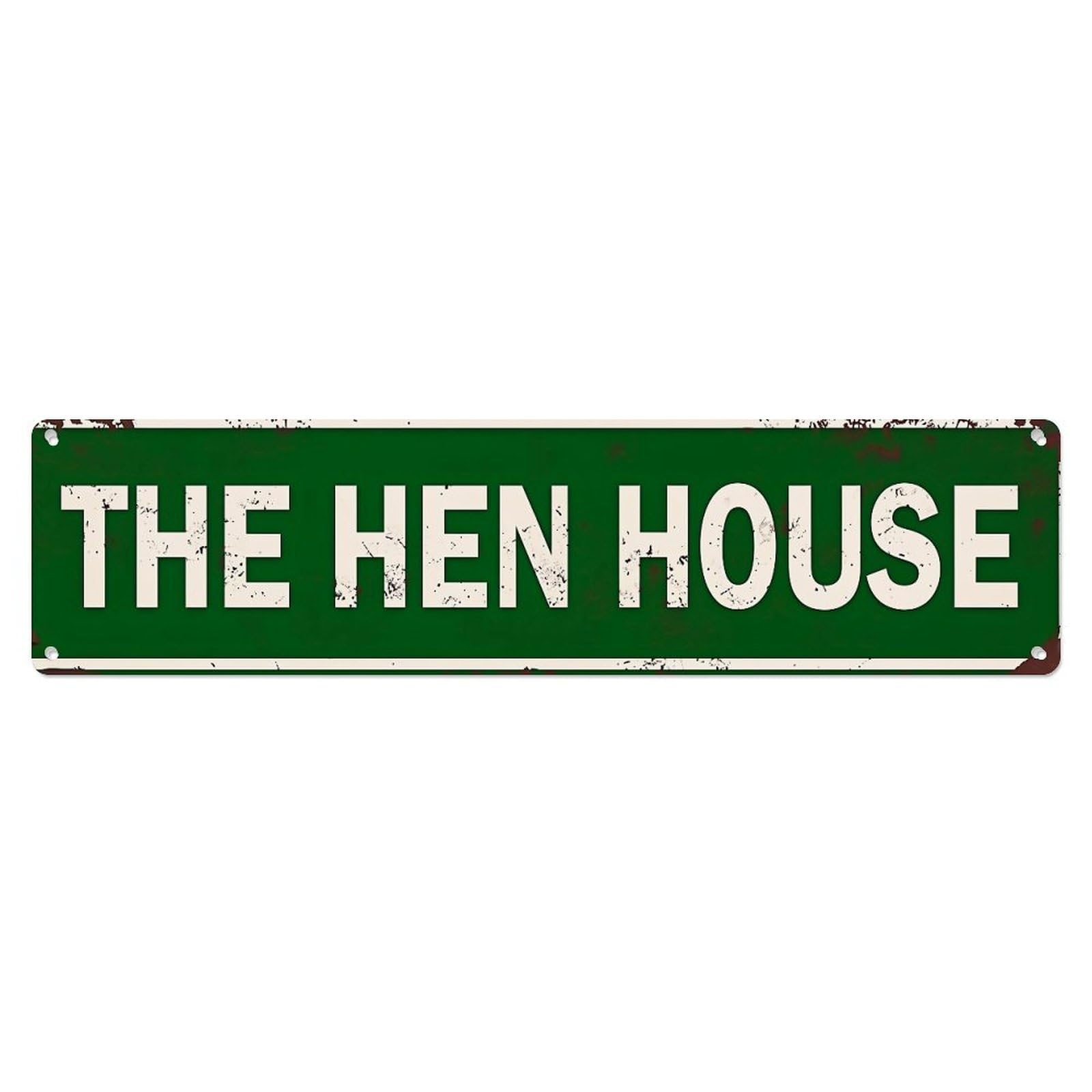 Jdyansheng Vintage The Hen House Sign Tin Sign Metal Poster Metal Signs For Home Man Cave Bar Cafe Kitchen Laundry Room Wall Decorations 4X16 Inches