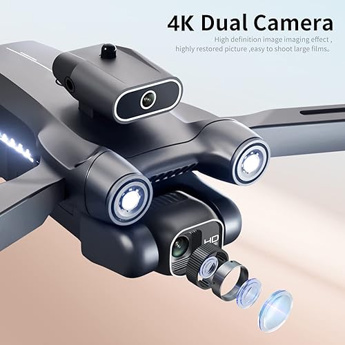 Miniatura 2 de GoolRC Drone con cámara para adultos 4K UHD, Mini RC FPV Dron, RC Quadcopter con evitación de obstáculos, posicionamiento de flujo óptico, cámaras