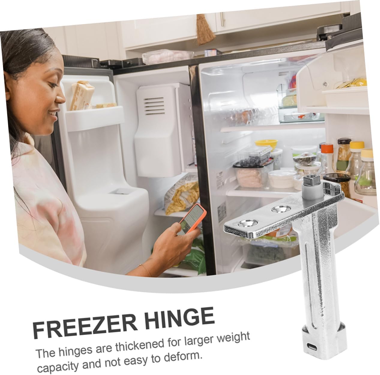 Toyvian Freezer Door Hinge Replacement 2pcs Zinc Alloy Automatic Door Closer for Fridge