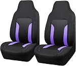 CAR PASS CAR-Grand Universal 3D Air Mesh-100% Breathable Sporty High Back Car Seat Covers Front Seat Only Buncket Airbag Compatible Fit 90% Automotive SUV Truck Saden Cute Women(Two Front, Black Red)
