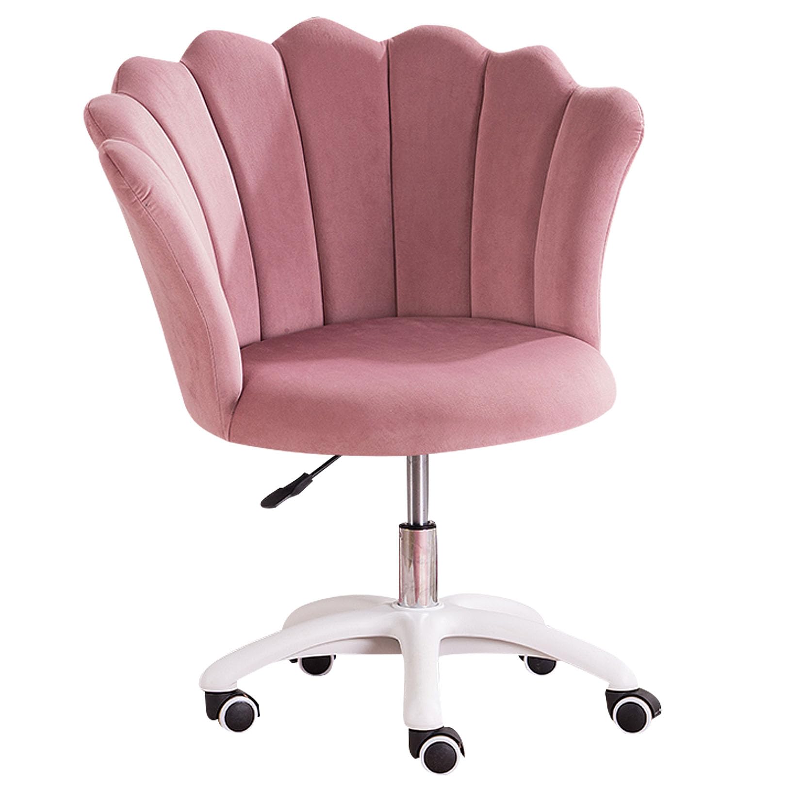 COSTWAY Sedia per Scrivania per Bambini, Sedia per Computer per Bambini con Altezza Regolabile, Ruote con Freni, Sedile Girevole a Rete, Sedia Ergonomica per Bambini 3-10 Anni (Rosa