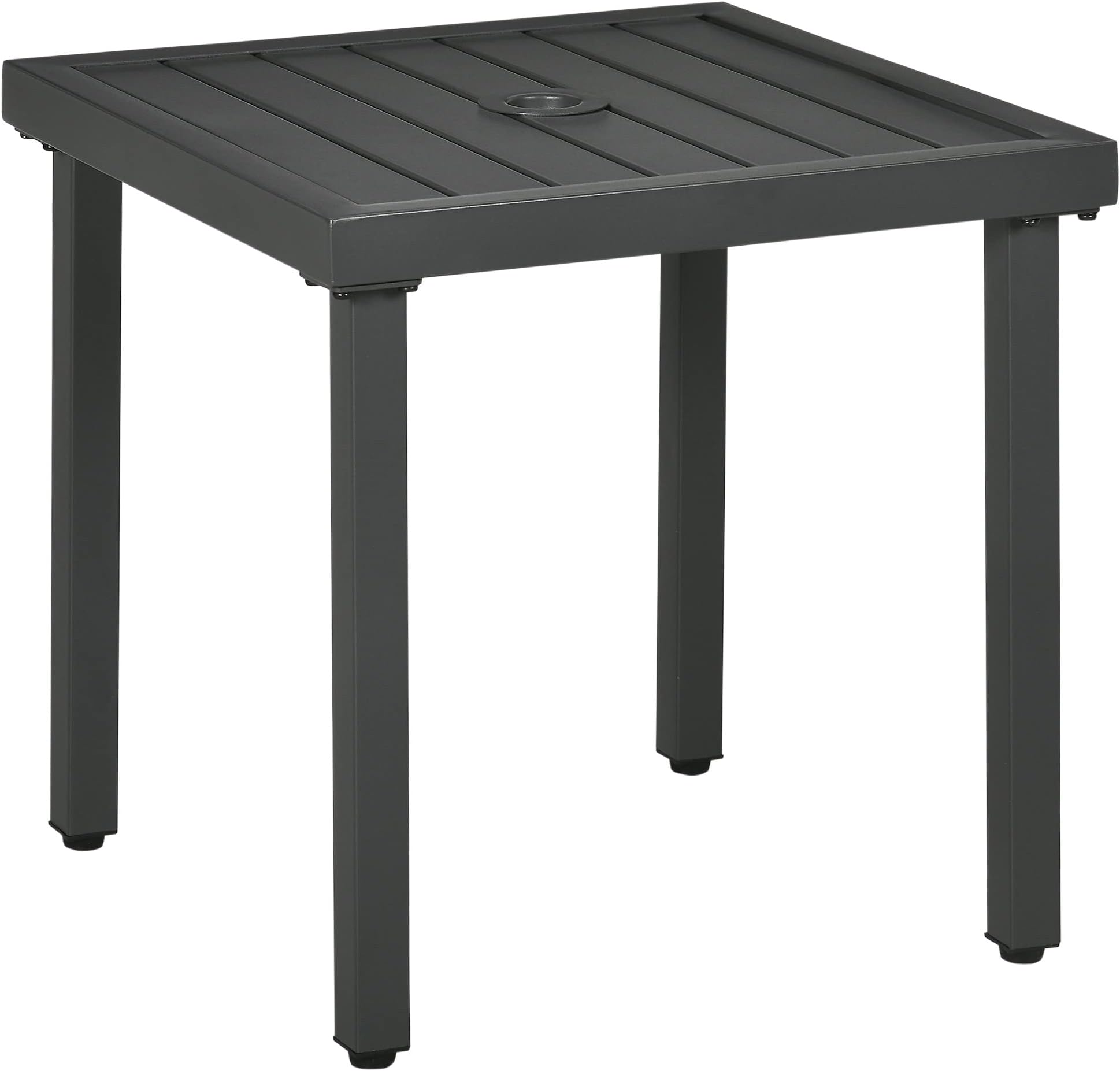 Outsunny Petite table d'appoint d'extérieur avec cadre en acier pour balcon Noire Amazon.ca
