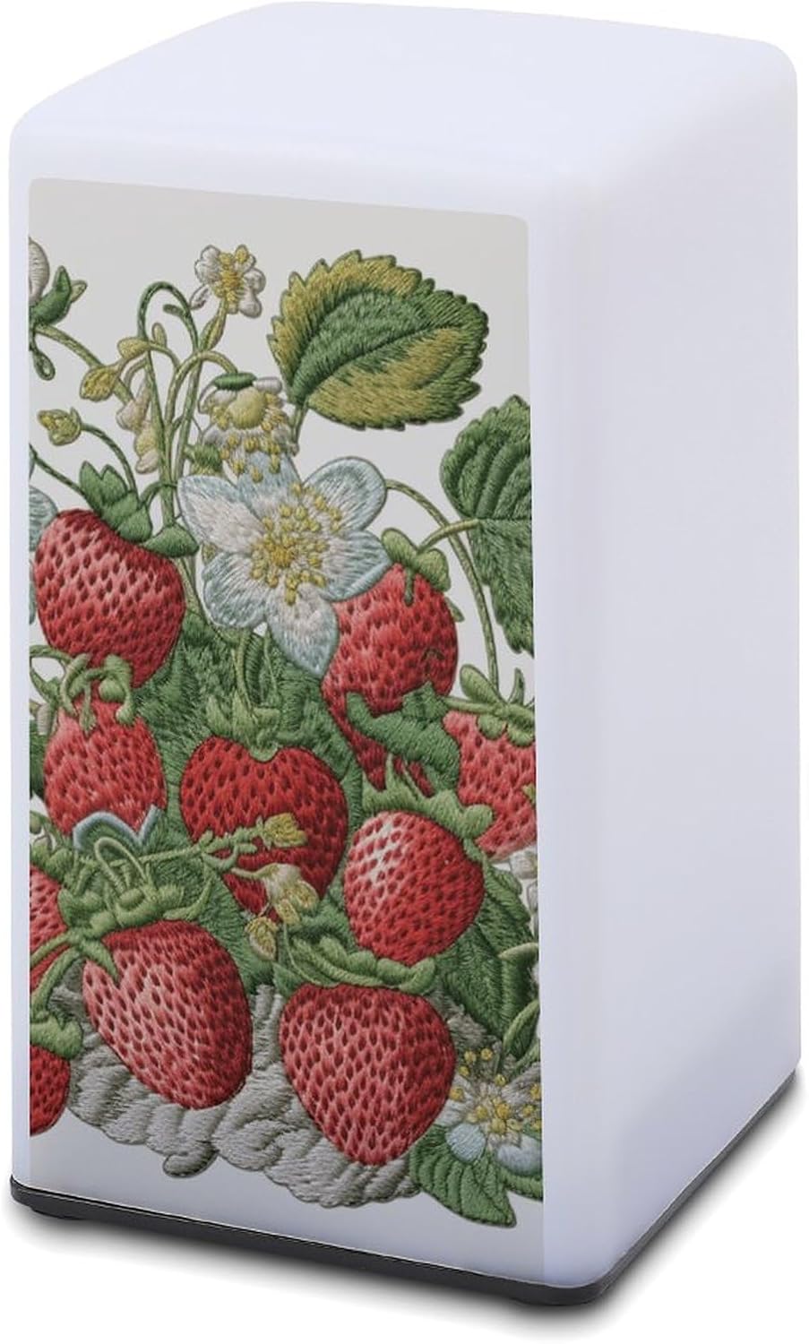 Desk Lamp for Office Home Dimmable Small Desk Lamp Strawberry Embroidery Battery Operated Lamp for Reading Study Work