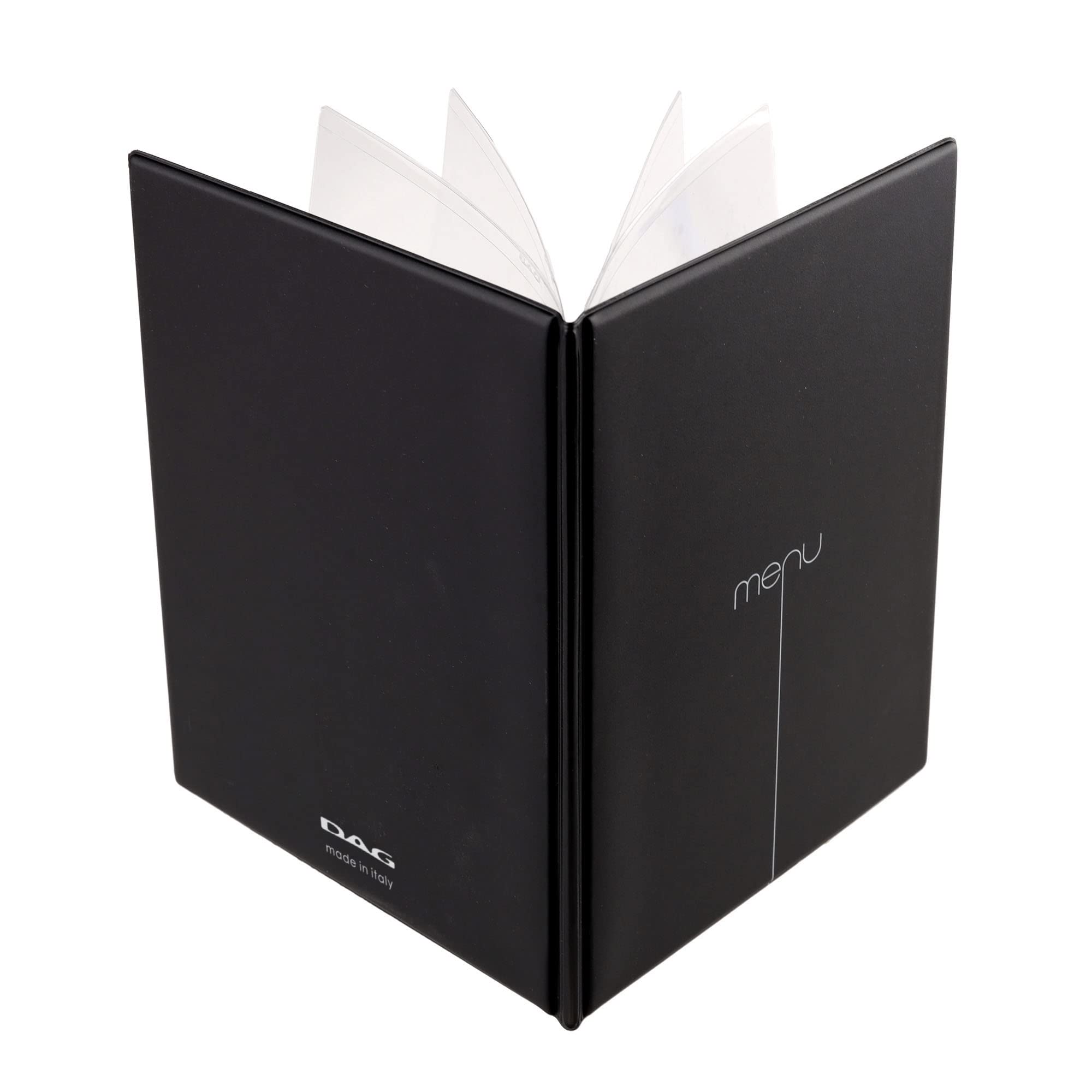 DAG STYLE Line Risto, Menü, speisekarten Restaurantbox 10 Stück, Format A4, PVC, Made in Italy, Plastiktüten, Schwarz