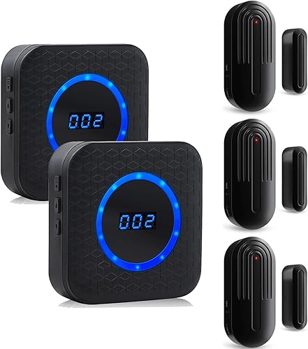 Miniatura 11 de Timbre de puerta inalámbrico para negocios al entrar en las campanas de puerta cuando la puerta se abre para la puerta del hogar, timbre con sensor