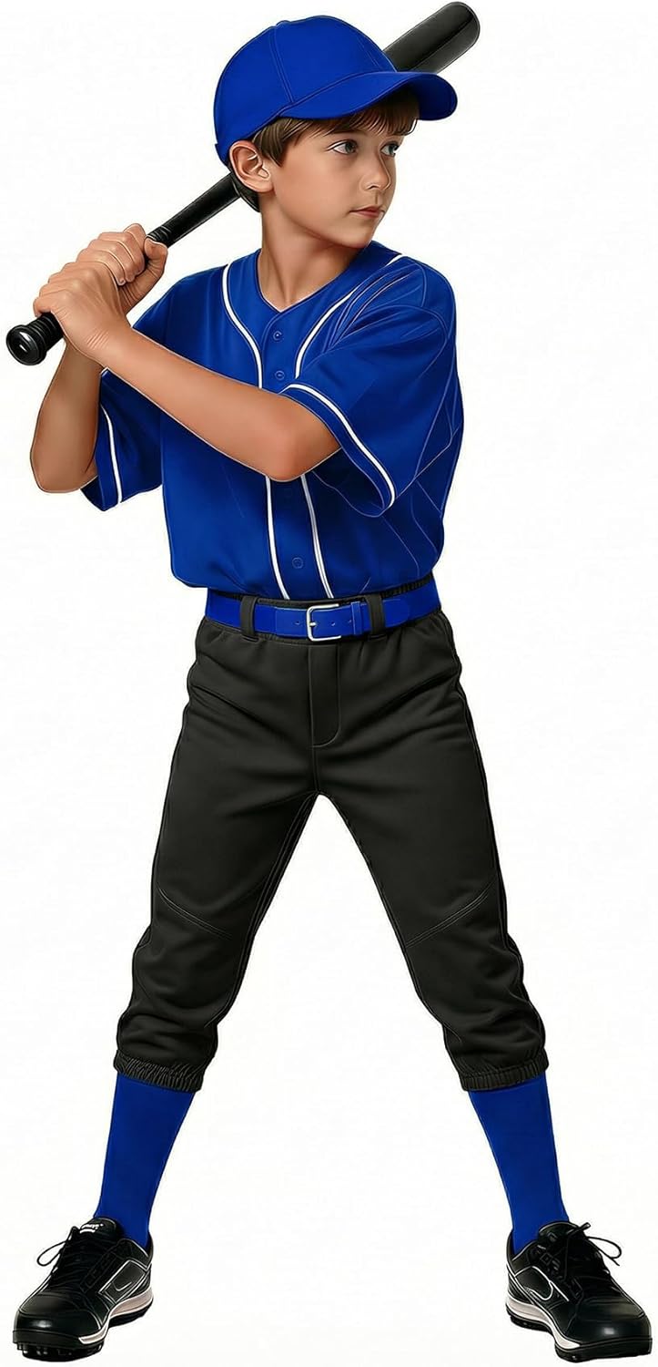 Boys Knicker Baseball Pants 4T-17 Years Toddler Youth Softball Tee Ball Pants with Pocket