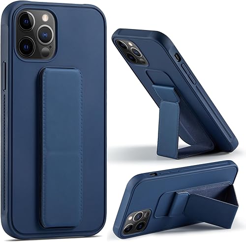 Varikke Funda para iPhone 15 Pro Max con soporte, soporte magnético vertical y horizontal, correa de mano, funda protectora para iPhone 15 Pro Max