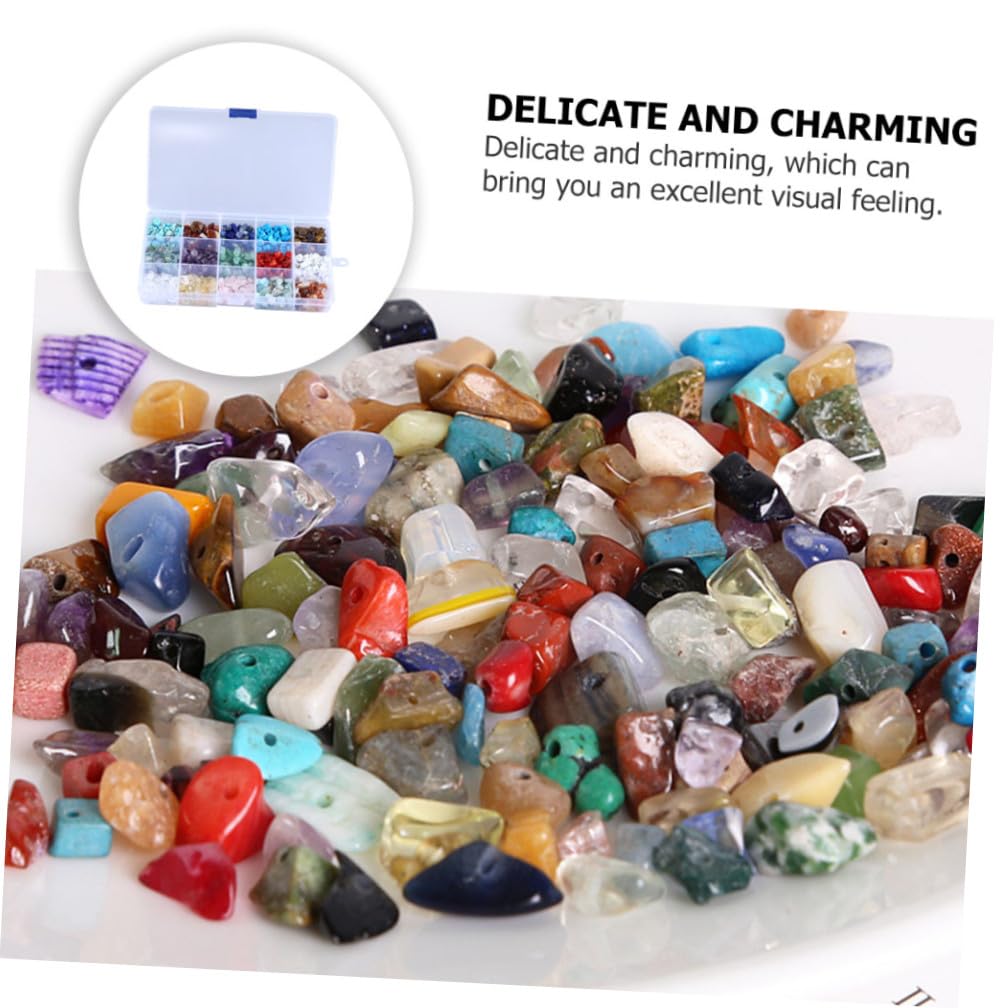 Set di Pietre Naturali per Creazione Gioielli 300 Perline di Ametista, Lapislazzuli, Occhio di Tigre, 15 Scomparti, per Realizzare Collane e Bracciali Fai da Te
