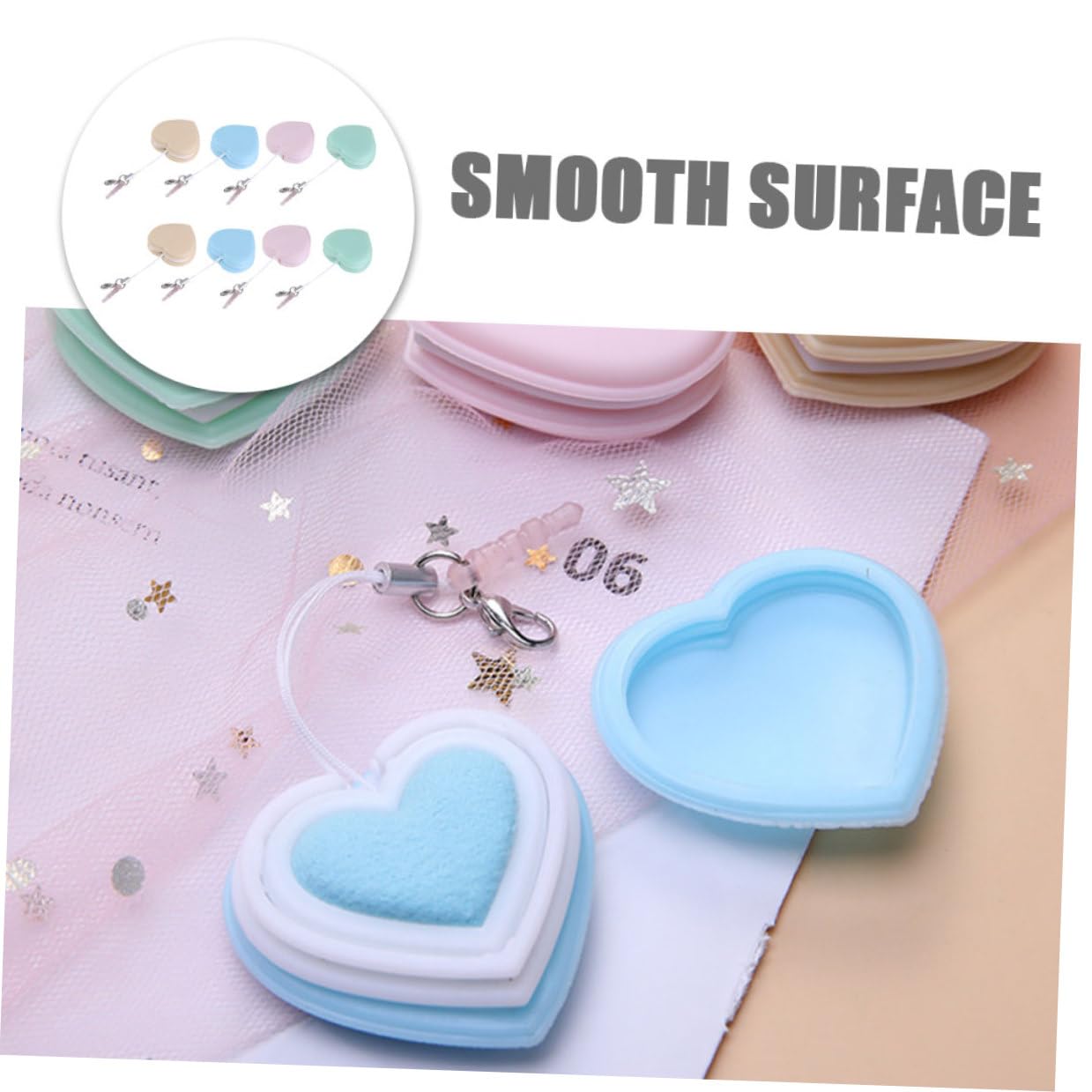 24 Pièces Lingettes Nettoyantes Écran Silicone Souple pour Téléphone Portable Nettoyage Réutilisable Double-Face avec Design Mode