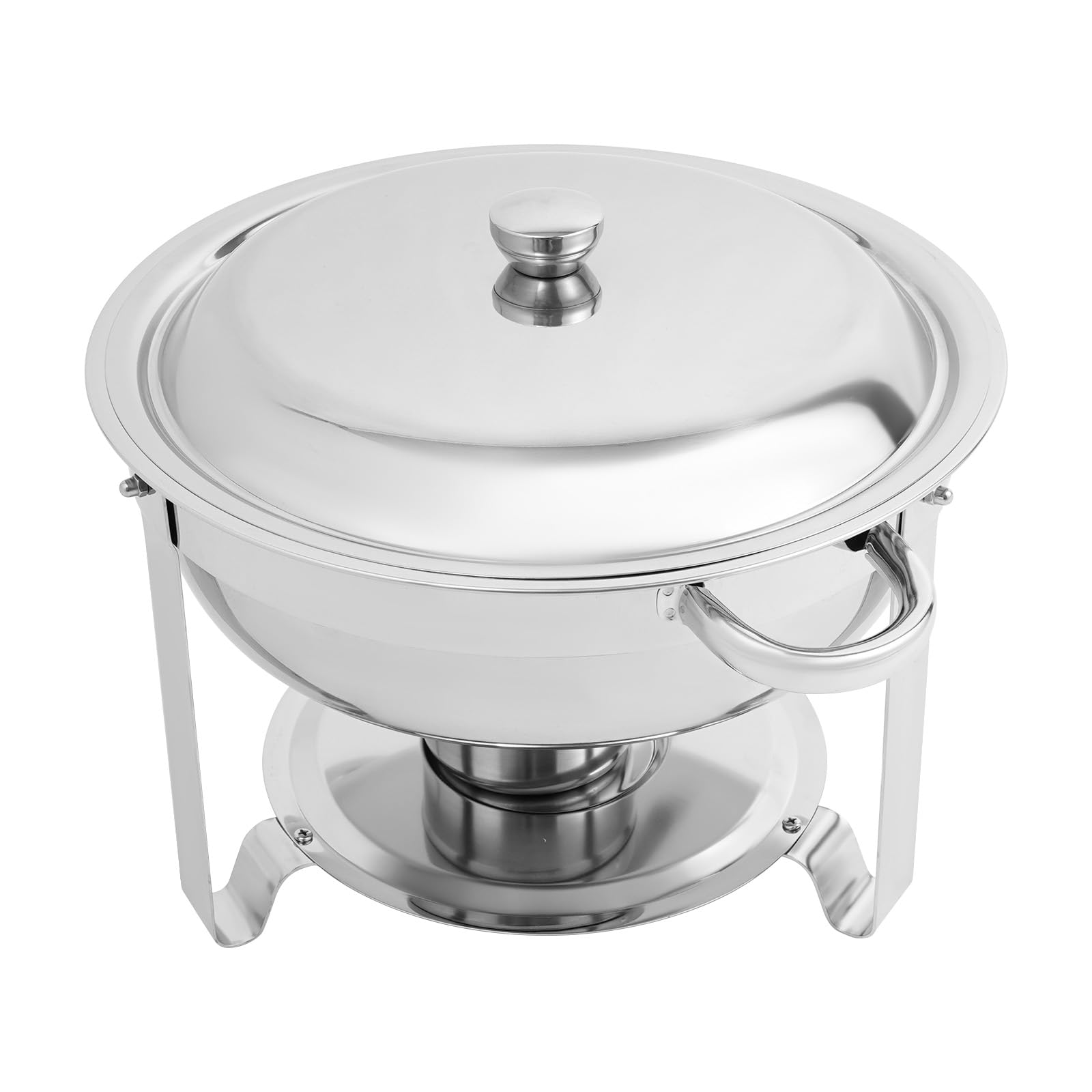 Chafing Dish Buffet Set di 4 contenitori in acciaio inox con coperchio, potenza di fuoco controllabile, da 4,5 l, per buffet, da scrivania, per alimenti caldi