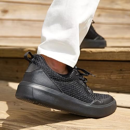 Miniatura 3 de Men's Orthopedic Fashion Sneakers with Arch Support Comfortable Orthotic Shoes for Plantar Fasciitis, Adjustable Supportive Flat Feet Walking Shoes