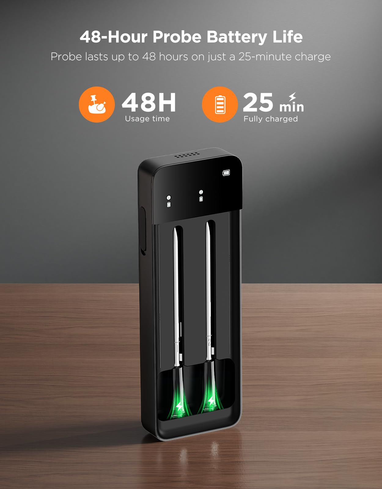 GoveeLife Termometro per carne senza fili, Bluetooth, portata wireless illimitata Wi-Fi, con precisione ± 1,8 ℉, IP68, per cucina, barbecue, forno, girarrosto