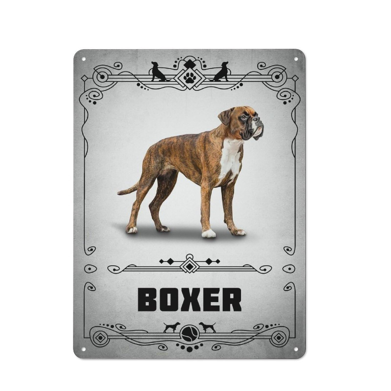 Junmoney Style-5 Metal Wall Sign 40X30cm Featuring Boxer For Pub Or Café, Housewarming Wall Decor For People Furnishing Pub And Café