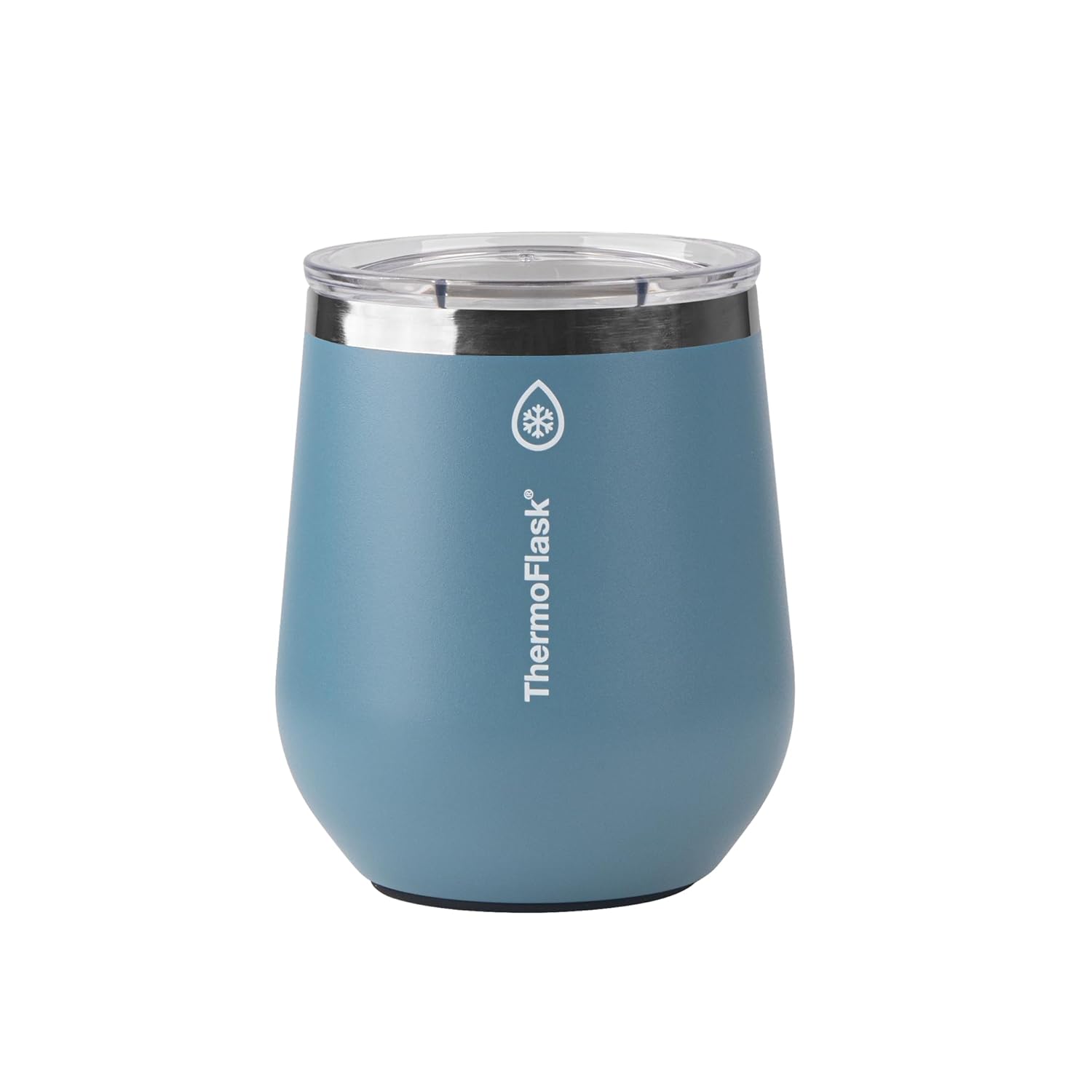 ThermoFlask Drinkware Wine Tumbler - Double-Wall Tumbler for Cold Hot Drinks - Lightweight Simple Drink Cup with Lid