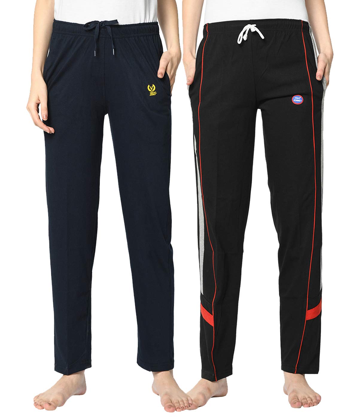 mack jonney Cotton Blended Regular Fit Trackpants for Women(Pack of 2)-D7__Blk__D10__Blk__02-P-picture-33
