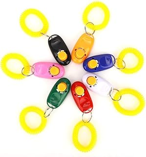 Pssopp Dog Training Clicker with Wrist Straps 7-Piece Colourful Practical Dog Training Clicker Set Practical Effective Training Tool for Dogs Cats Puppies product image