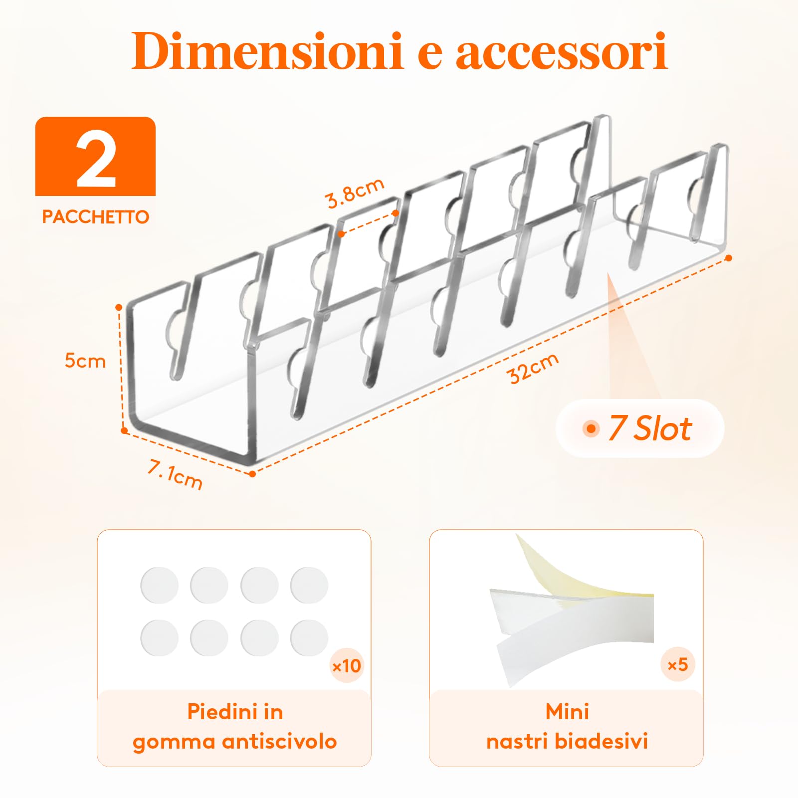 Lifewit 2 Pezzi Porta Cappellini con Visiera, Plastica Porta Cappelli per Berretto da Baseball, Appendi per Organizzazione Dell'armadio, Salvato 7 Cappelli Appendi, Trasparente