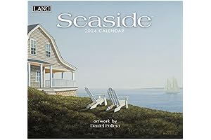 Lang Seaside 2024 Wall Calendar with 13 Close-Up Photographs of Waves, Seashells,...