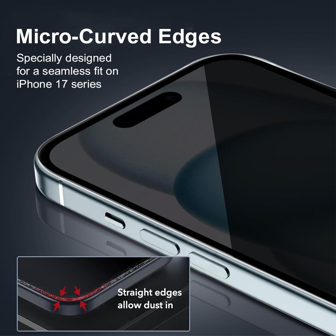 CZARTECH [Auto Align] Tempered Glass For iPhone 17 Screen Protector Edge to Edge Full Protection HD glass with Quik Fix Application | Bubble & Dust Free | Scratch Resistant | Military Grade Protection. — Amazon image 6