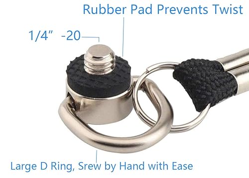 Miniatura 4 de Tornillo inferior de cámara 14-20 con anillo en D de liberación rápida para Insta360 ONE X3X2ONE RS, GO3, gancho de seguridad de acero inoxidable