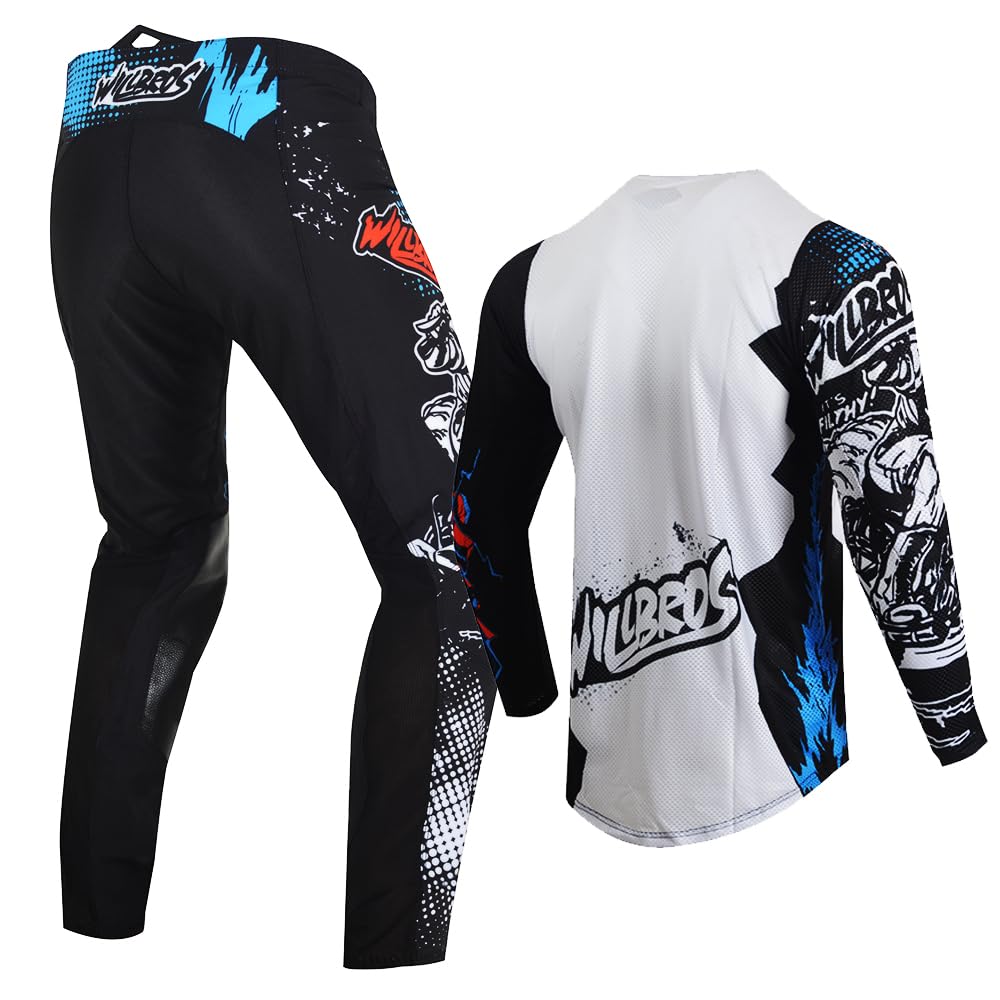 Jugend Motocross Hose und Jersey Kombination für Kinder Jungen MX Fahrrad Motorrad Offroad Rennen Enduro MTB ATV Sport