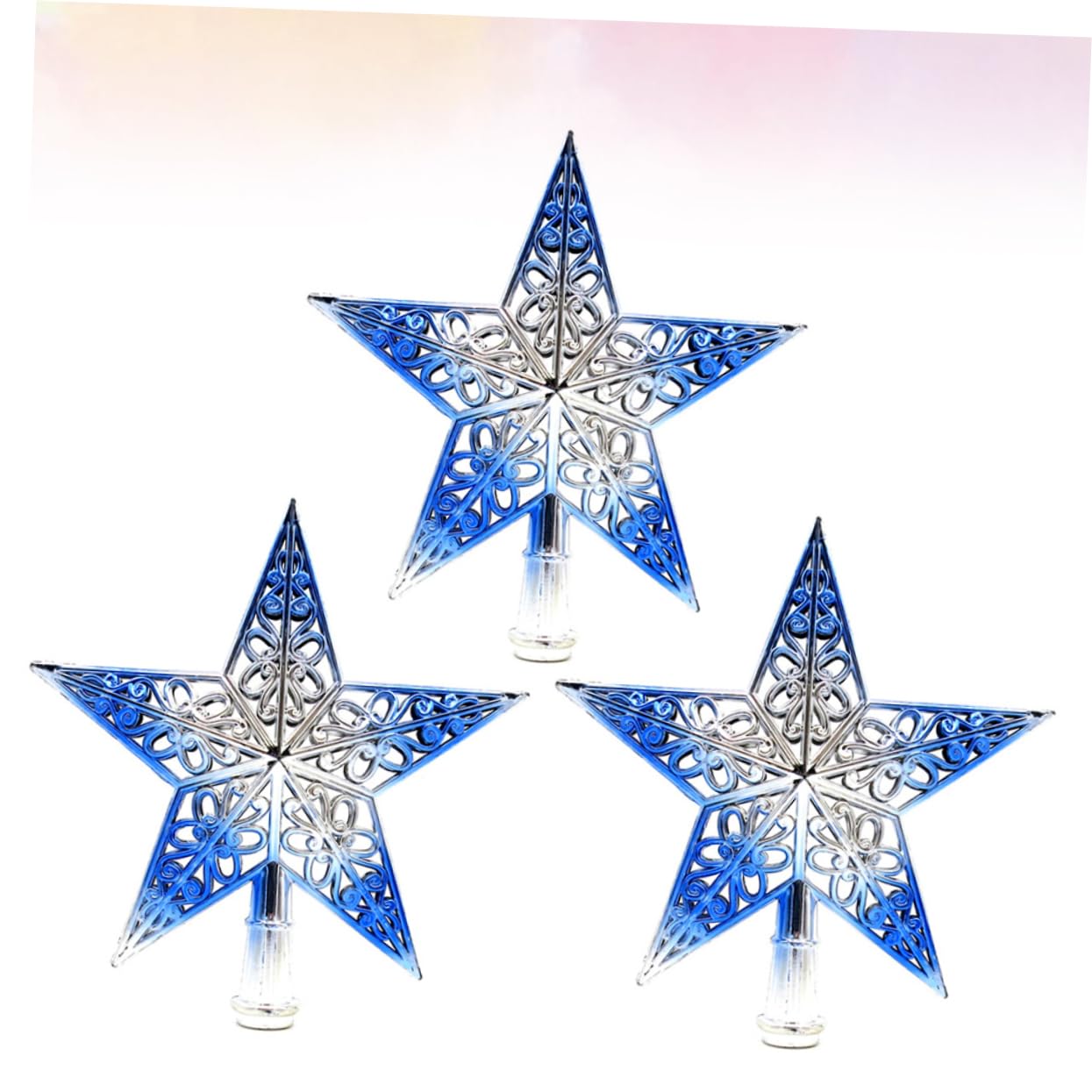 OUNONA 9 STK Weihnachtsbaum Stern Spitz Zulaufende Weihnachtsbaumspitze Christbaumspitze Stern Beleuchtet Urlaubsstern-Topper 3D-Sterne-baumspitze Baumwipfelschmuck