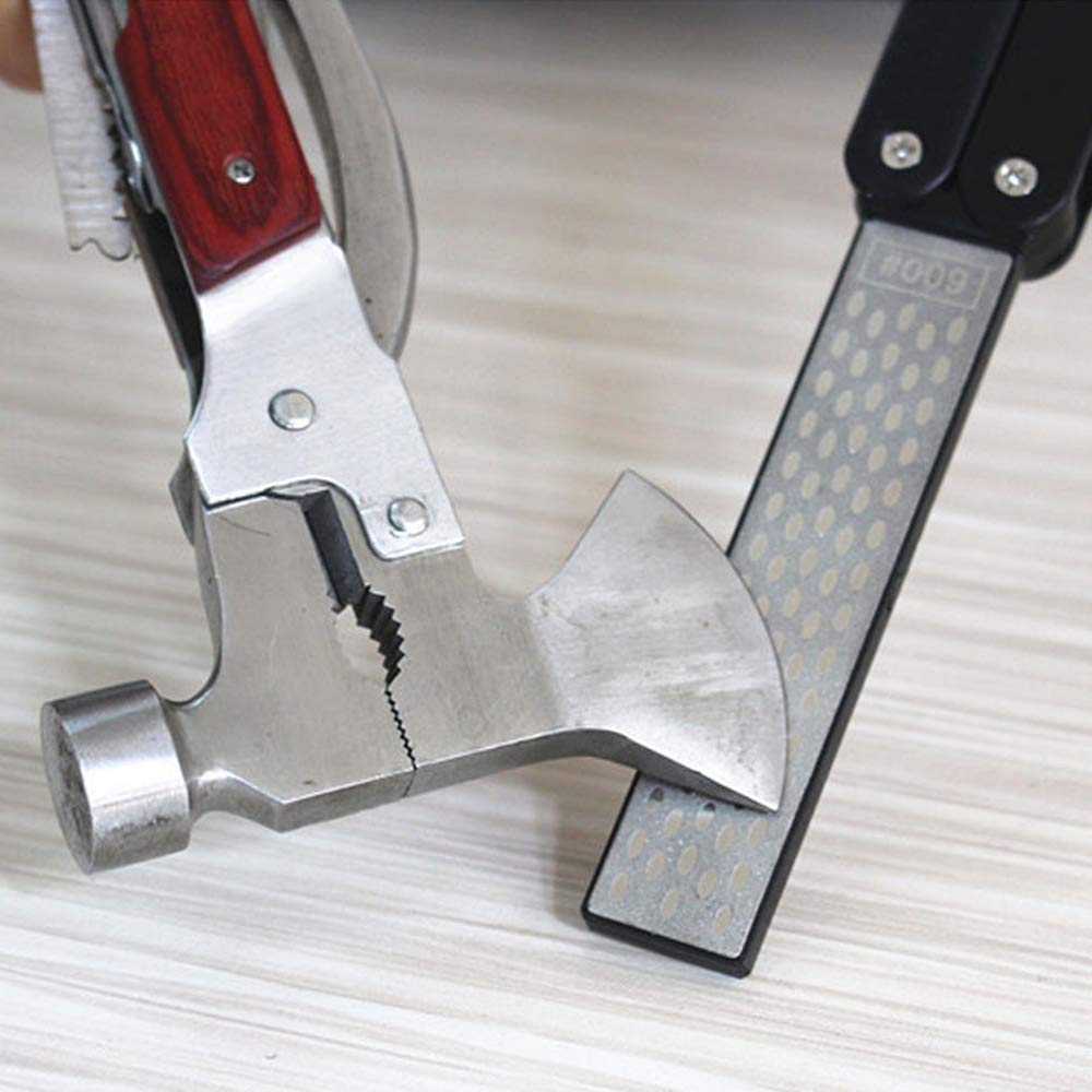 400/600 Grit Pocket Knife Sharpener Folding Diamond Knife Sharpener Double-Sided Sharpening Stone for Outdoor Camping Garden Kitchen