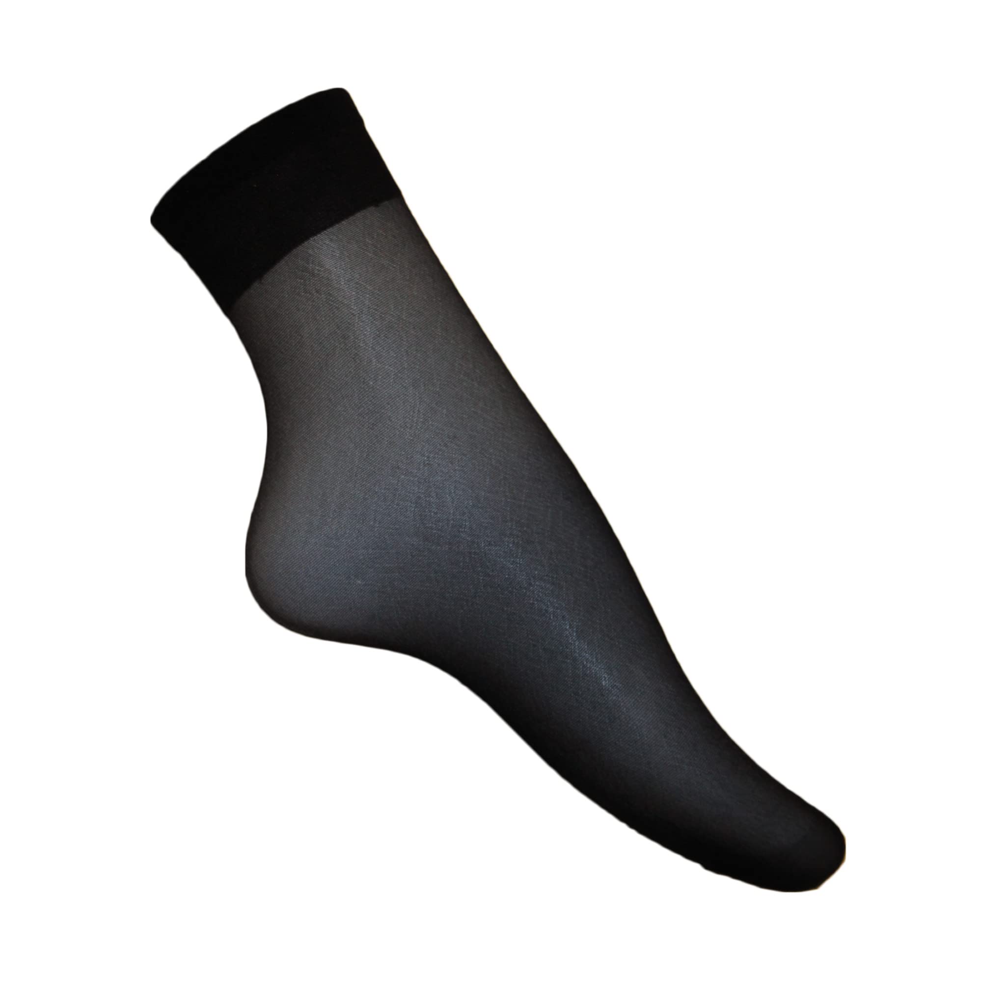Silky 15 Denier Glossy Anklets Trouser Socks - One Size (Shoe Size 3-8) - 3 Pairs (as8, alpha, one_size, regular, regular, Black, One Size)