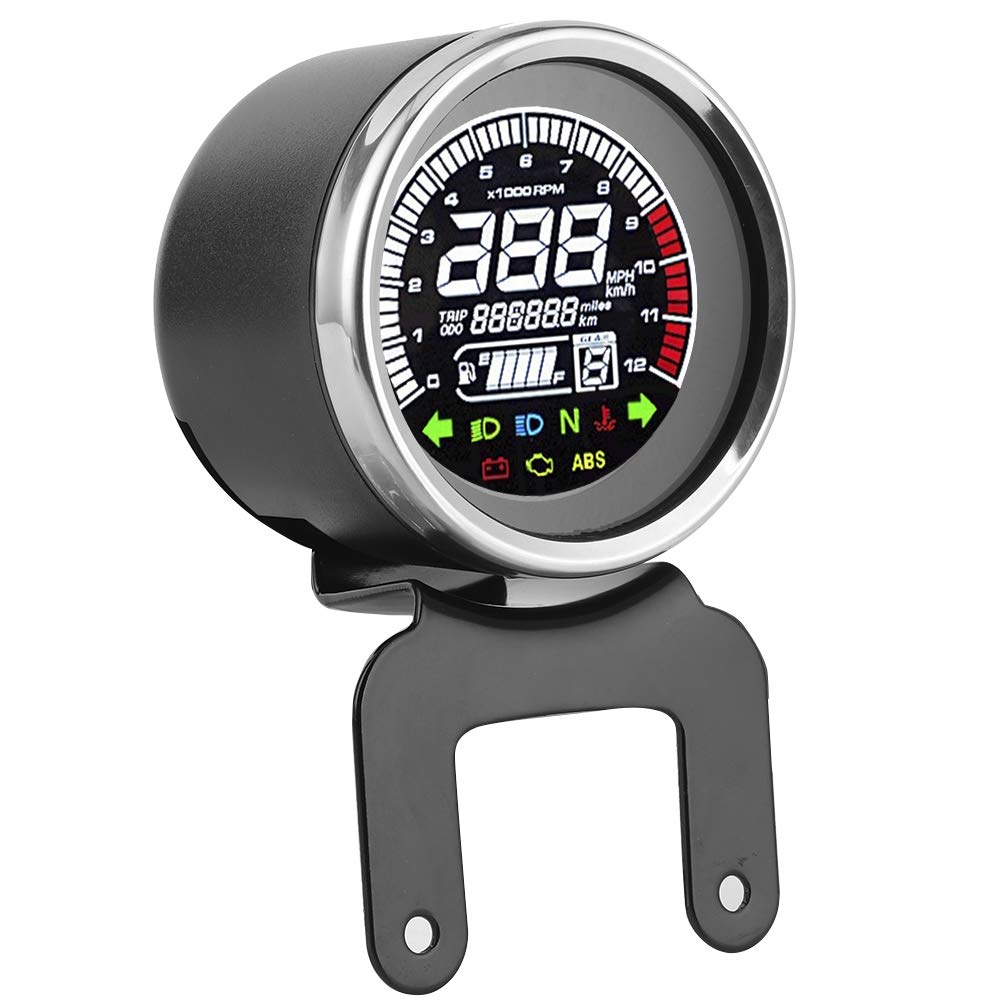 Compteur de moto à affichage numérique LCD,tachymètre,jauge de niveau de carburant,12000 tr/min, Autres instruments