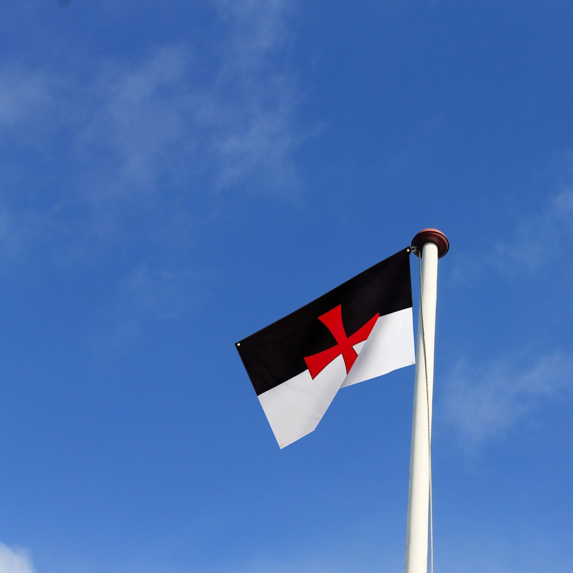Runesol Foot Knights Templar Battle Fag, 91x152cm, 3ftx5ft, Roman Catholic Church Flag, Medieval Banner, Crusades Flag - Image 3