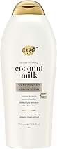 OGX Nourishing + Coconut Milk Conditioner, Hydrating & Restoring Conditioner Moisturizes for Soft Hair After the First Use, Paraben-Free, Sulfate-Free Surfactants, 25.4 fl. oz