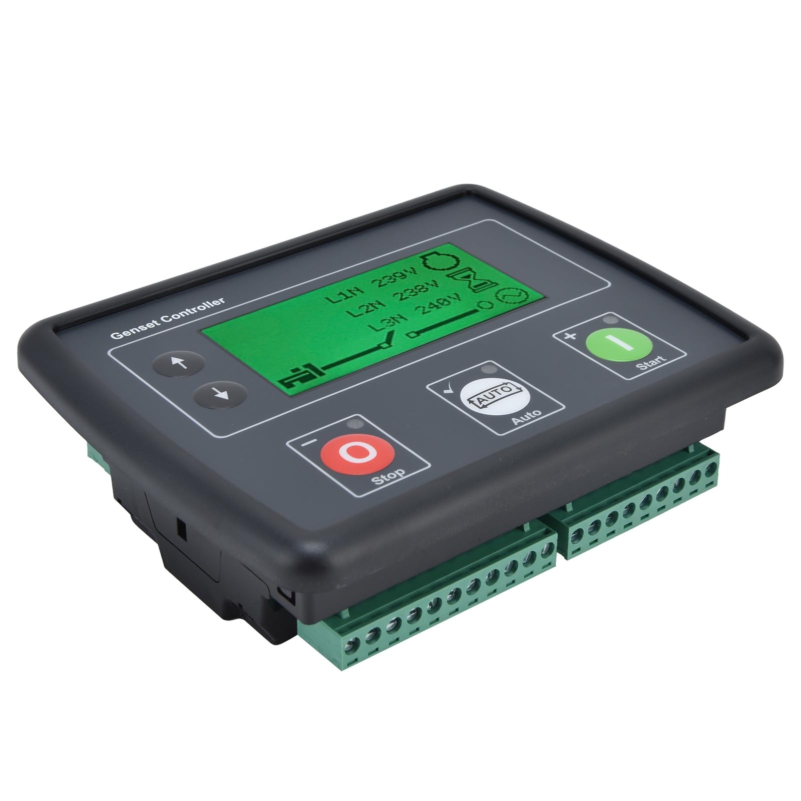 Yctze Controlador de Arranque Automático DSE4510 para Grupos Electrógenos con Monitoreo y Funciones Completos, Pantalla LCD para Gasolina