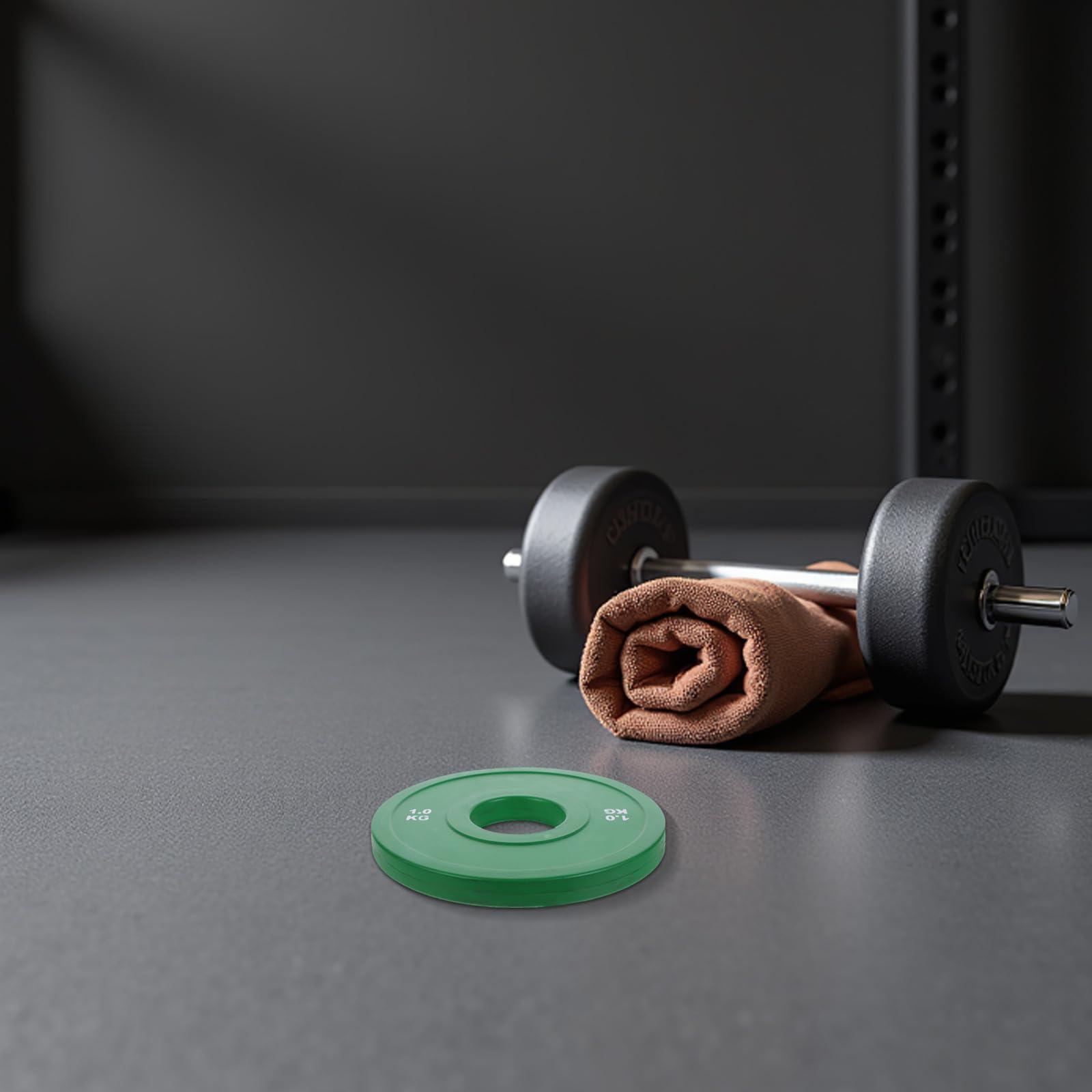 Disco de Peso Tecnología de Reducción de Ruido de 1kg Recubierto de Goma Resistente para Entrenamiento de Fuerza y Levantamiento de Pesas