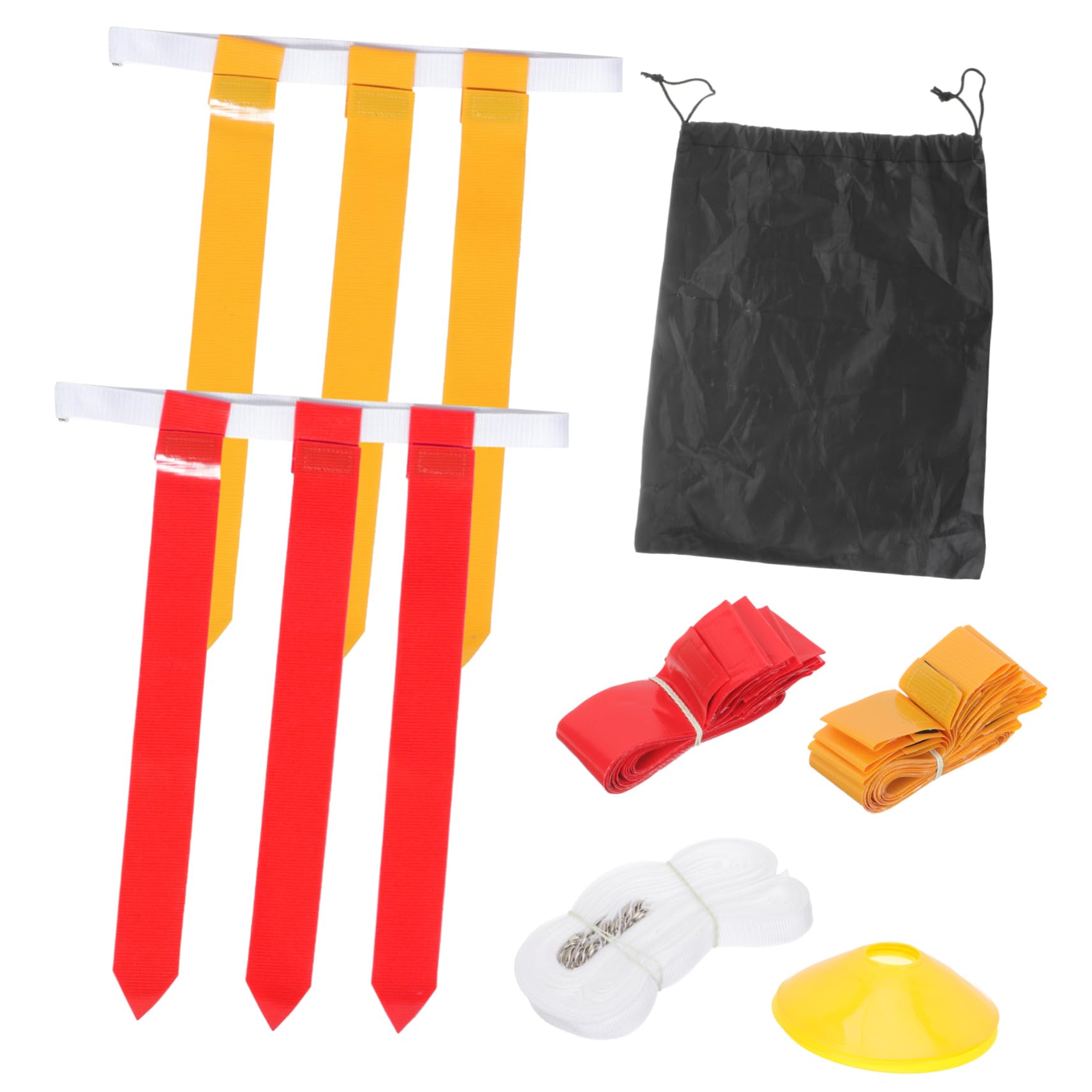HANABASS Official Flag Football Kit Adjustable Belt 2 Flags for Team Sports Games