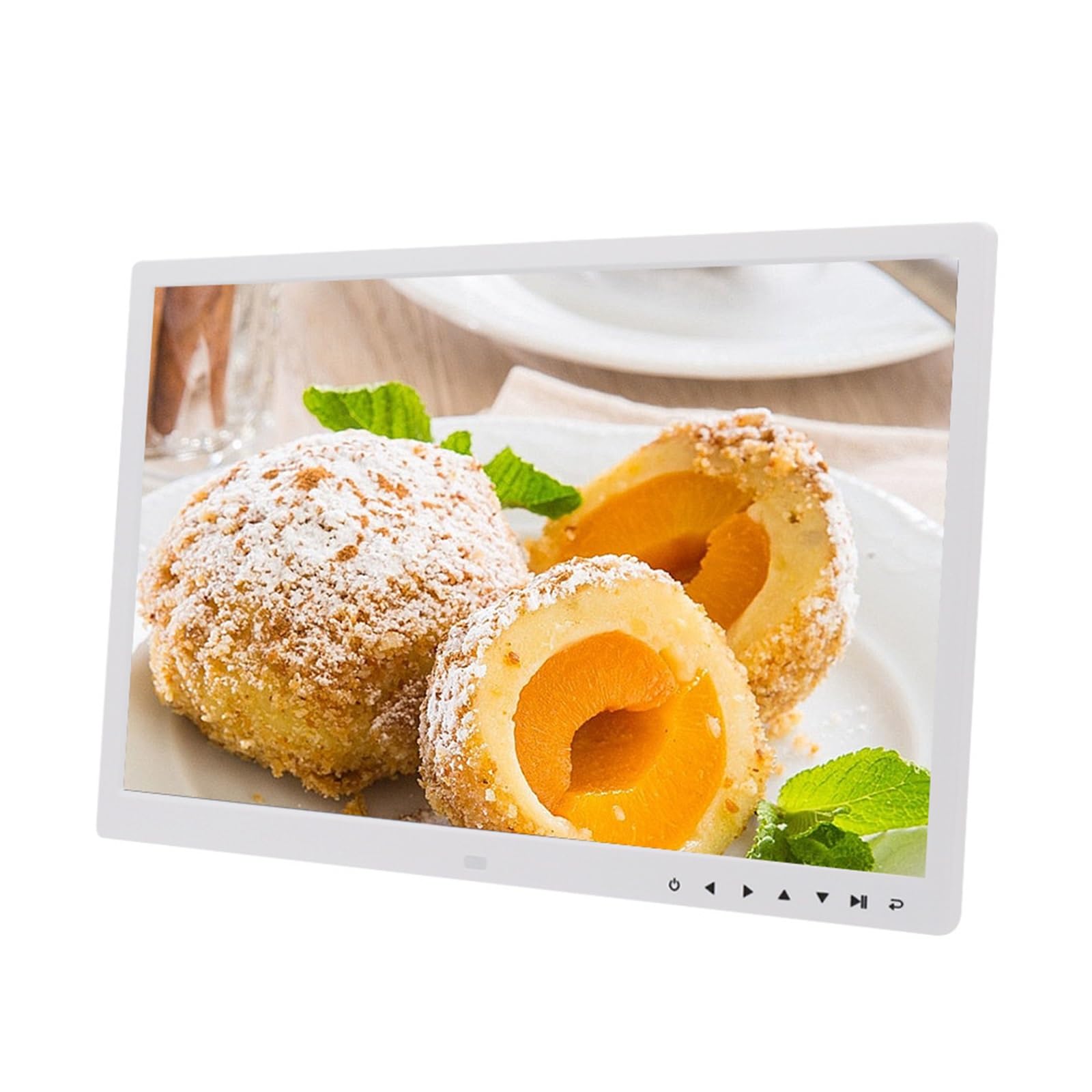 MYUYEE 17-Inch Hdmi Digital Photo Frame - Wall-Mounted Electronic Photo Album (White)