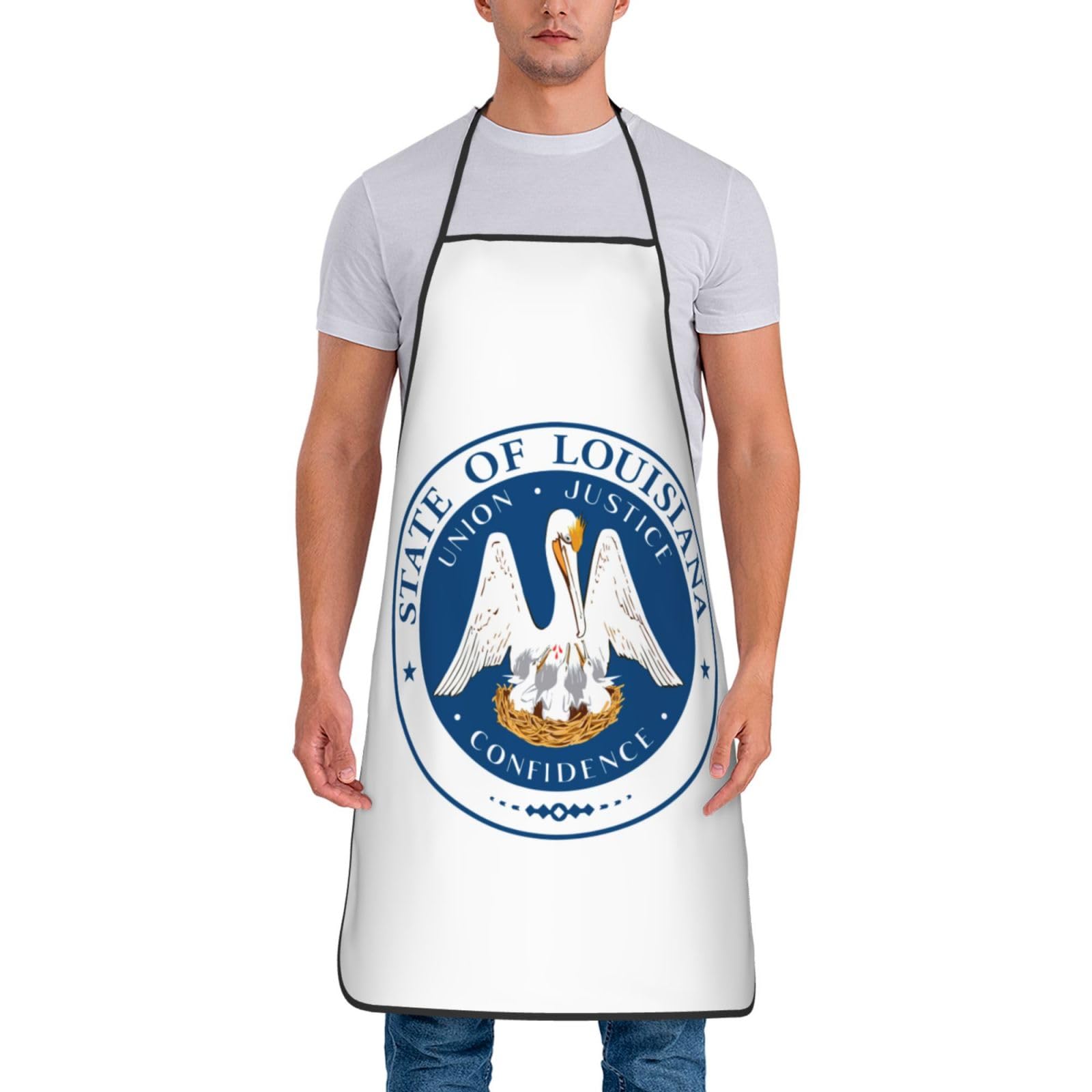 Tablier de cuisine unisexe avec drapeau et carte du Maine, doux et confortable pour homme et femme