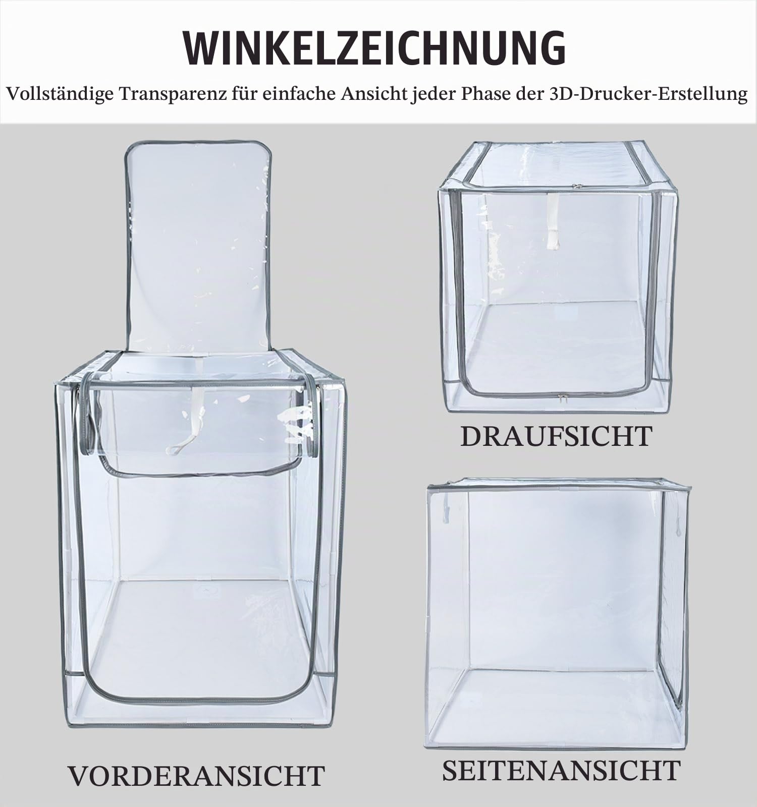 3D Drucker abdeckung,Staubschutzkappen,Geräuschreduzierung,Schutzabdeckung für Anycubic Kobra 2 Pro/2 Neo/2/I3 Mega S/ELEGOO Neptune 3Pro FDM/4 FDM/4Pro/AnkerMake M5C/Creality Ender 3 Serie 3D Drucker