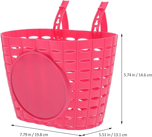 Miniatura 5 de Cesta de bicicleta para niños Manillar delantero de plástico Elevador de bicicleta para niños Accesorios de bicicleta (rosa) Tamaño S