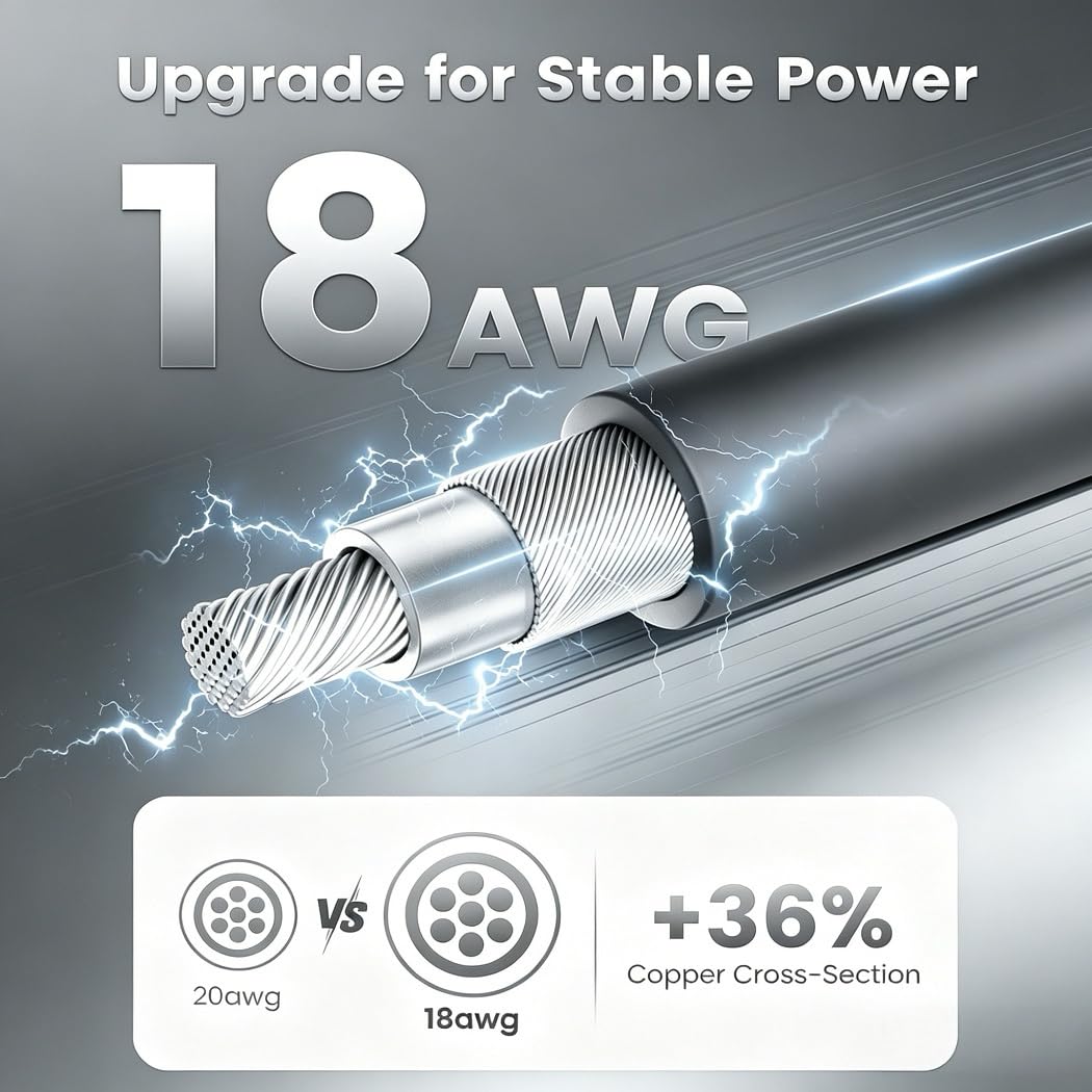 Kabel zasilający USB C do DC do Starlink Mini, PD 100W 18AWG Typ C Męski na DC Damski Przedłużacz do ładowania zasilania, wymienny adapter konwertera