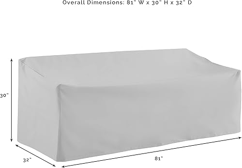 Miniatura 6 de Crosley Furniture Fundas impermeables para muebles de patio, juego de 5 piezas para sofá, sillas y mesas al aire libre, color gris